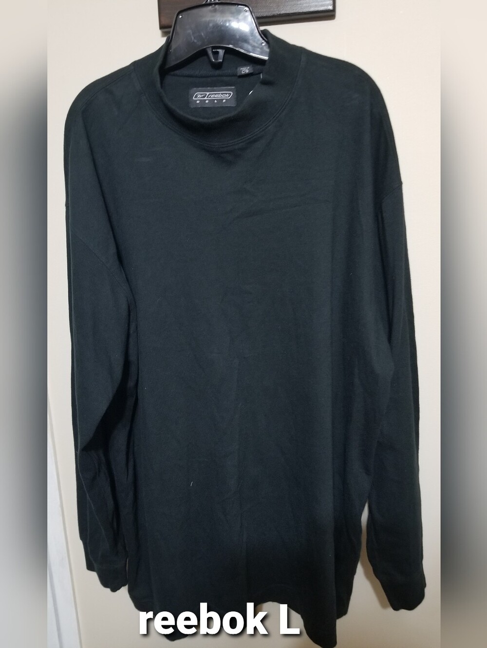Reebok Golf Shirt, Black, Large, Activewear, Sports, Long Sleeve